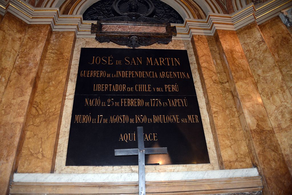 30 Jose de San Martin Plaque Catedral Metropolitana Metropolitan Cathedral Buenos Aires